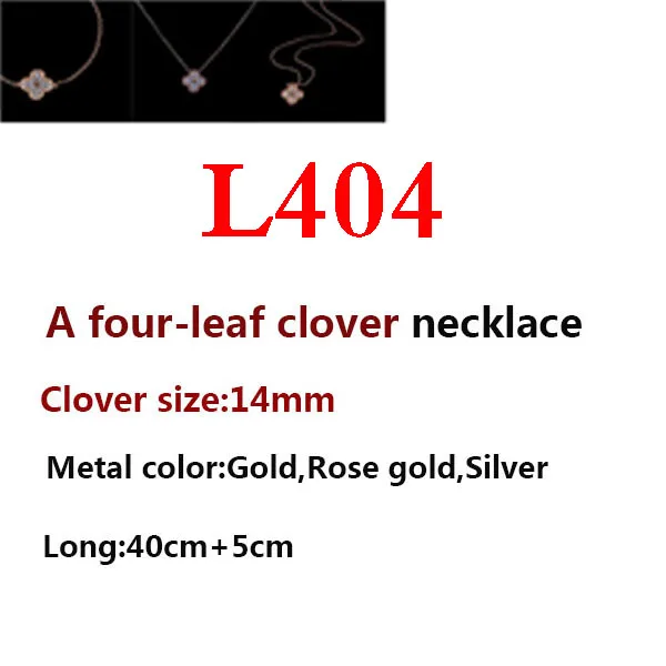 

L404 Necklace 1 Flower Four Leaf Clover Personality Fashion Classic Style Hot Selling Concave Convex Beaded Brass Single Flower