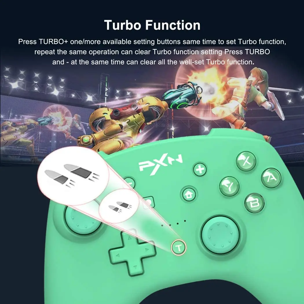 Контроллер Nintendo Switch PXN игровой геймпад Bluetooth совместим с Lite/PC USB-кабелем для