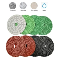 8pcs diamond polishing pads for marble concrete flexible wet sanding disc dia 100mm4 polish pads granite disc