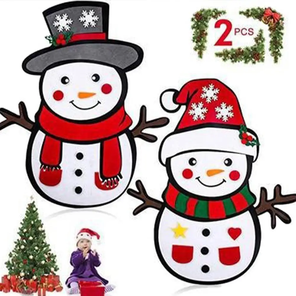 

Kids DIY Felt Christmas Snowman Merry Christmas Decorations For Home Christmas Ornaments Noel Navidad Xmas Gifts New Year