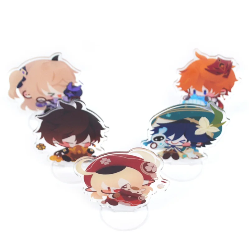 

Popular Anime Genshin Impact Acrylic Figure Zhongli Venti Cosplay Diy Desk Decor Stand Sign Fans Collection Ornament Prop Gift