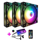 Вентилятор RGB для настольного компьютера, 12 см, с поддержкой управления музыкой и синхронизации AURA SYNC Giant Wave