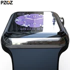Защитный чехол PZOZ для apple watch 4 5, мягкая Гидрогелевая пленка 3D для apple watch 1, 2, 3, 38 мм, 42 мм, 40 мм, 44 мм