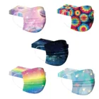 1050 шт. маски для взрослых с радужным принтом одноразовая защита три слоя Маска для лица с полосками для носа Маска