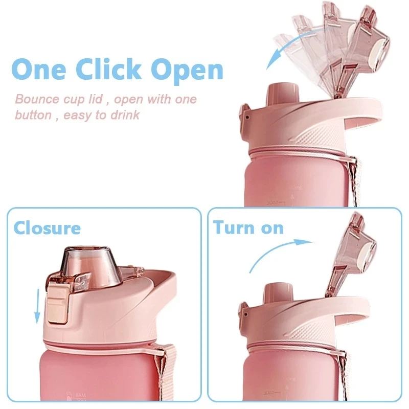 1 л Спортивная бутылка для воды уличная дорожная портативная герметичная