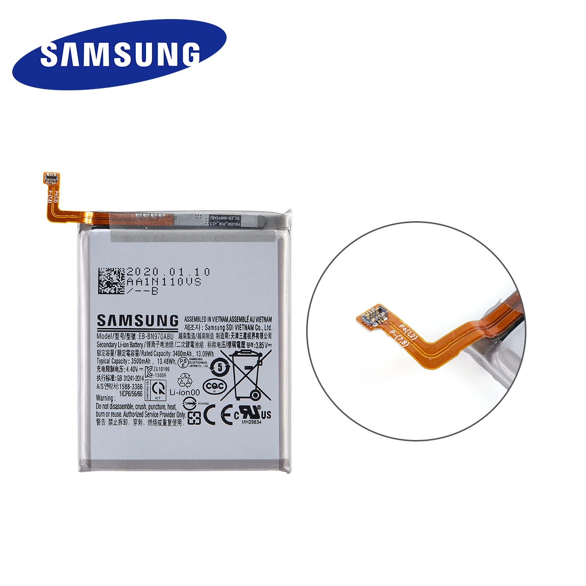 samsung orginal eb bn970abu replacement 3500mah battery for samsung galaxy note 10 note x note10 notex note10 5g batteriestools free global shipping