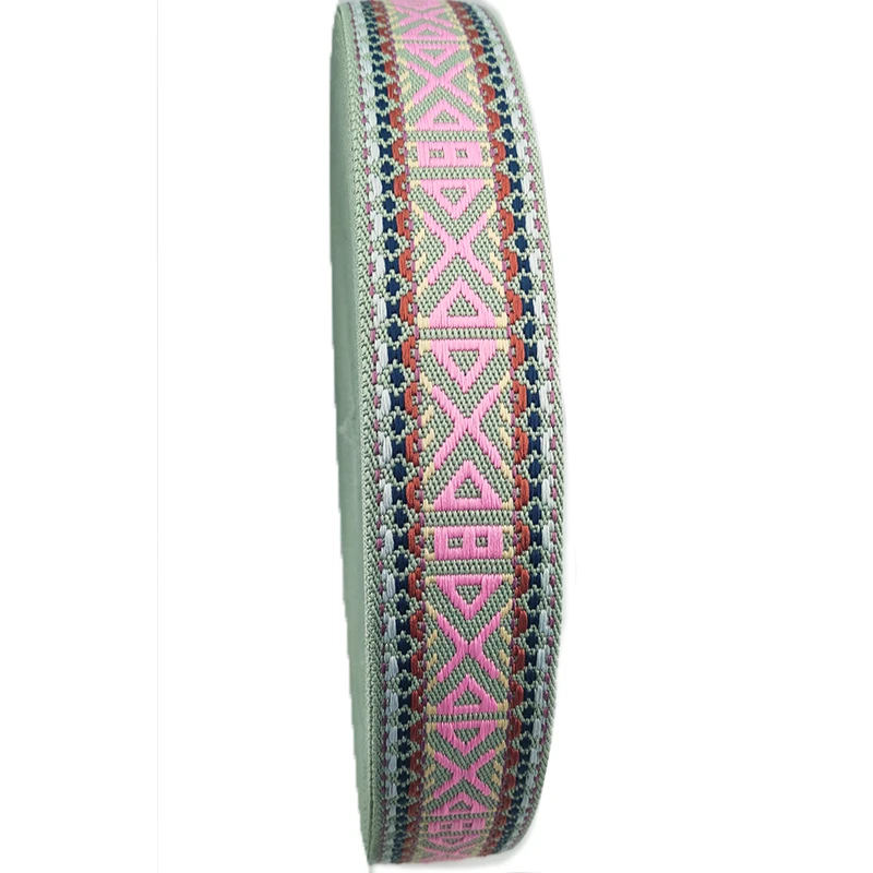 

Hot Sale New Design 2 Inch Pink Colorful Polyester Webbing Strap For Bag 50MM