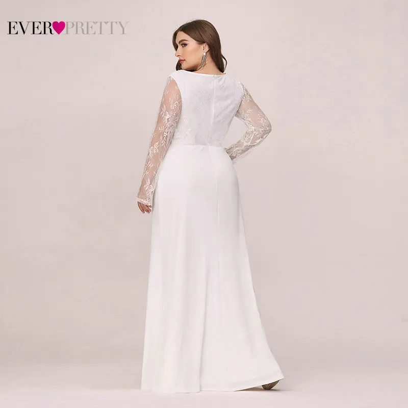 Вечерние платья Длинные 2020 Ever Pretty EZ07771 элегантные кружевные русалки с длинным