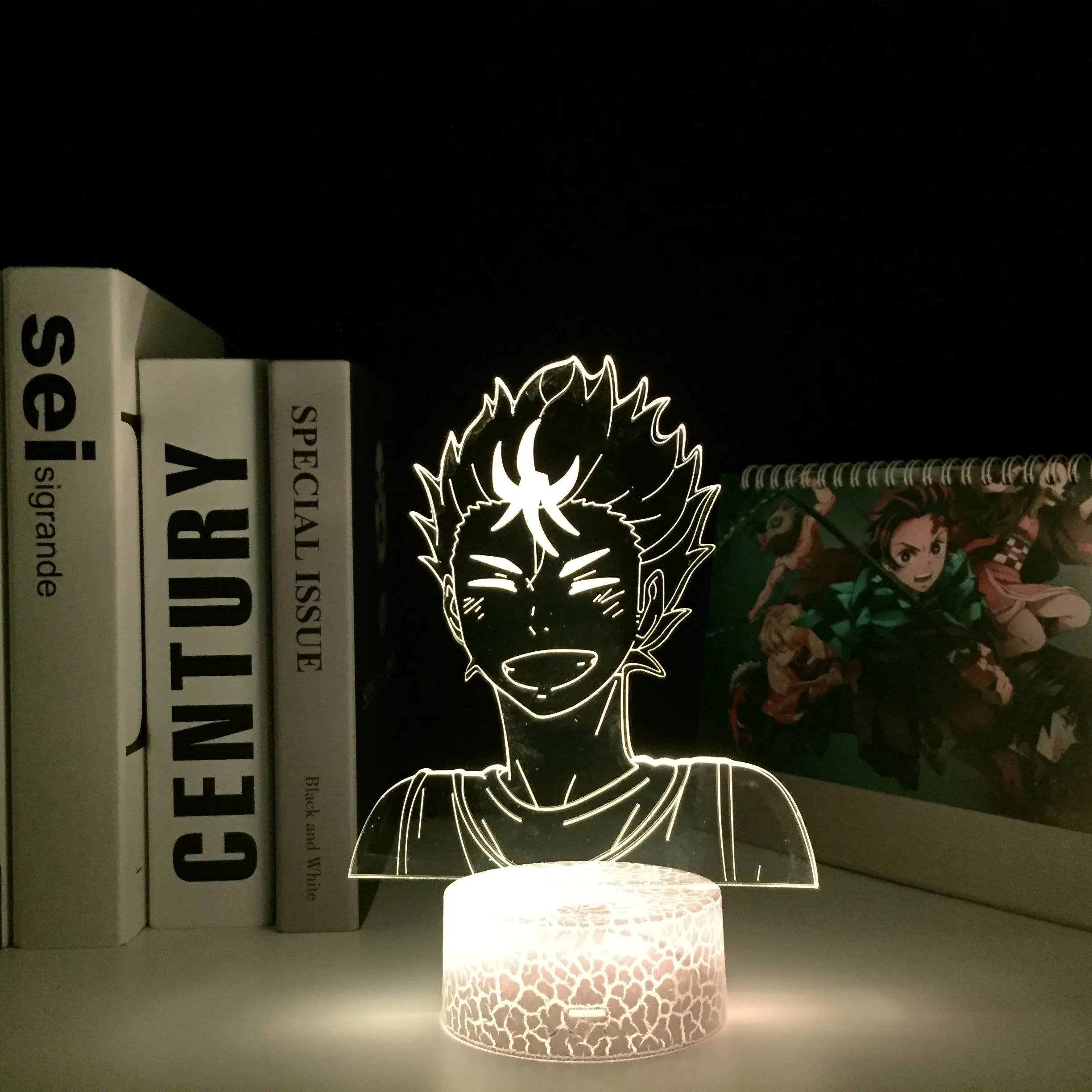 Ночсветильник Haikyuu в стиле аниме Yu Nishinoya светодиодный белый декоративный