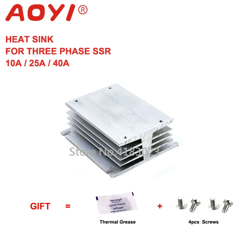 AOYI 3 фазы 10A 25A 40A DA трехфазный SSR 4-32V DC контроль 24-380V AC твердотельное реле три В |