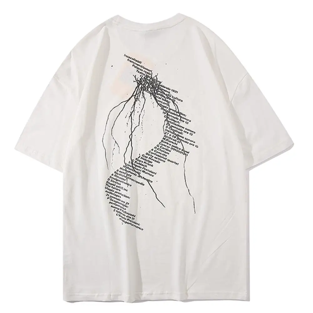 Футболка мужская с коротким рукавом Повседневная Свободная рубашка в стиле