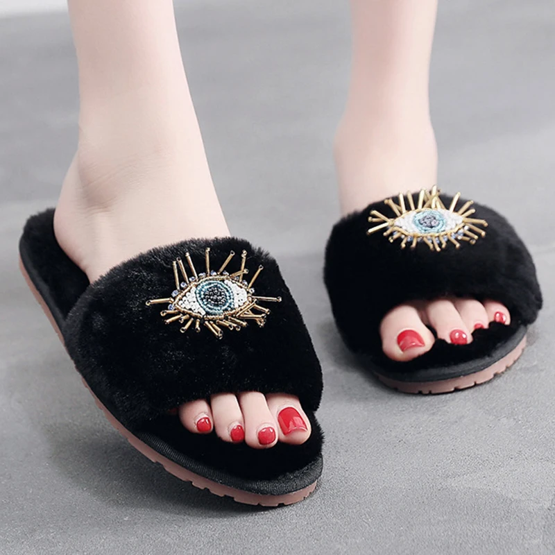 Тапки женские мягкие плюшевые хлопок Нескользящие меховые для дома и обувь