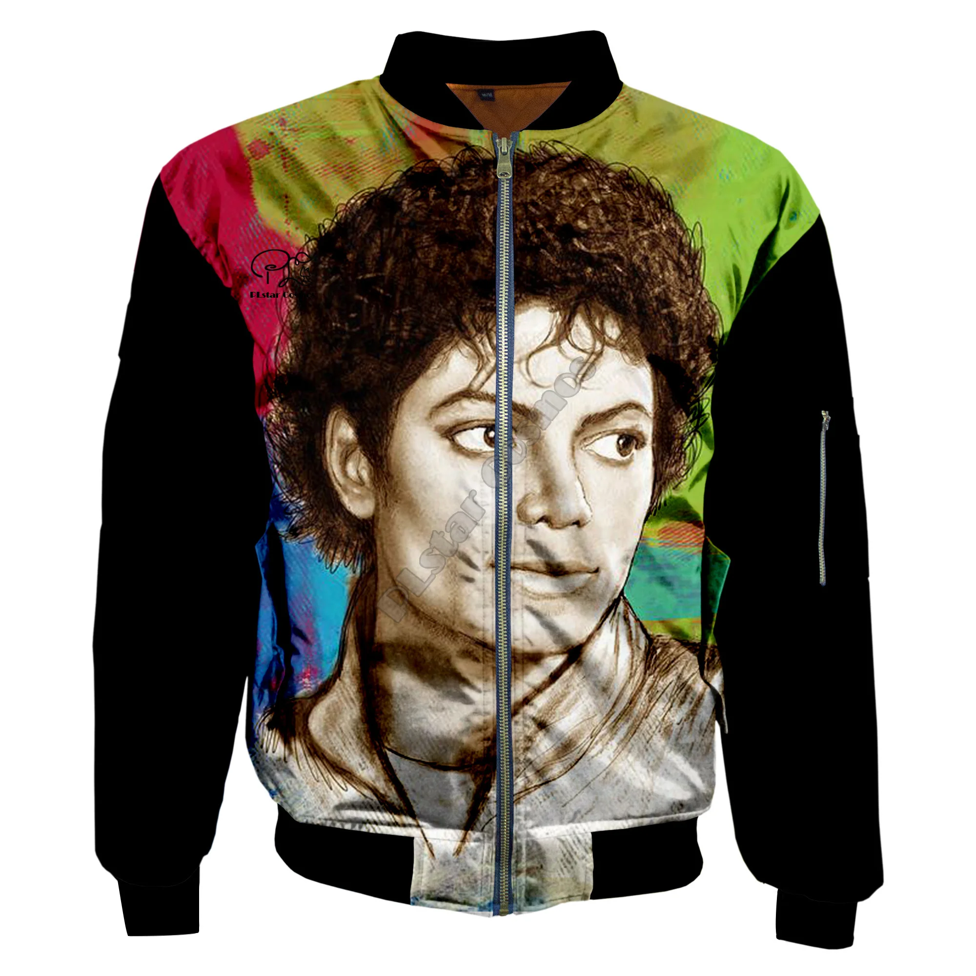 

PLstar Cosmos New Fashion Casual 3Dprint Unisex Men/Women King of Pop Michael Jackson Zipper/Bomber Jackets/Hoodies/Hoodie s-2