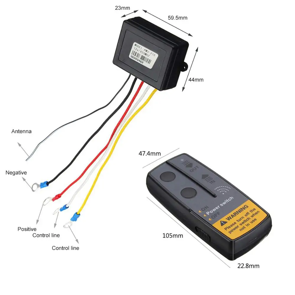2 4G 12V цифровые беспроводные лебедки дистанционное управление комплект