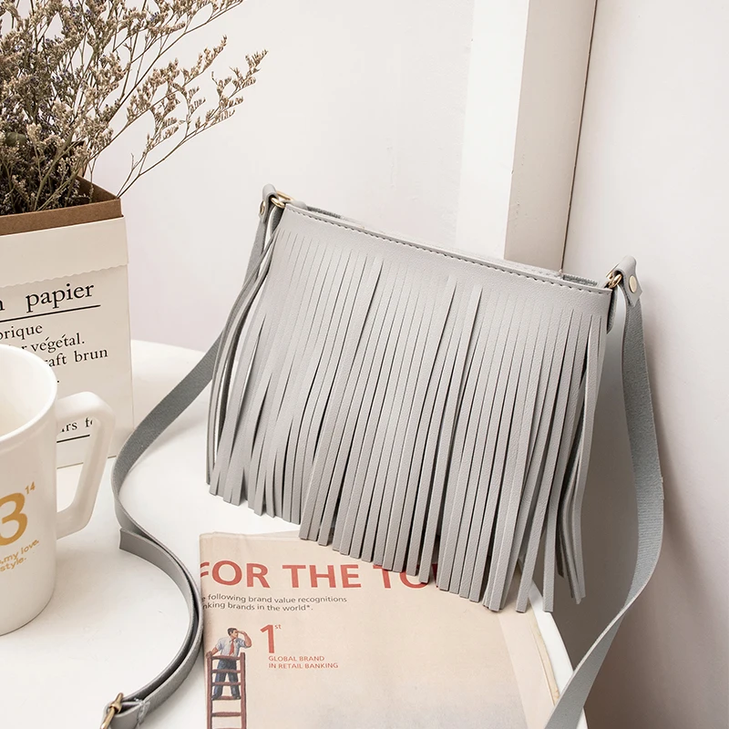 Fashion New Casual Girls Ladies Hot Sales Women's Bags Shoulder Purse New Product Messenger Tassel Mobile Phone Bag