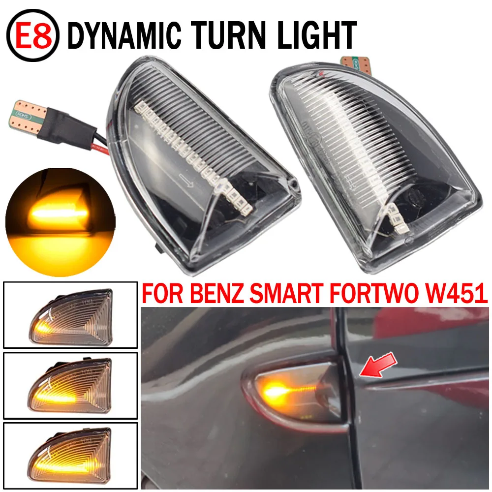 

Dynamic LED Fender Side Marker For Mercedes Benz Smart Fortwo W451 Coupe Cabrio Turn Signal Light
