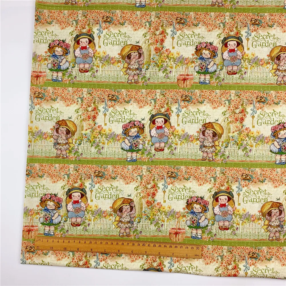 Лоскутная хлопковая ткань в стиле ретро для садовых кукол с томатами лоскутное