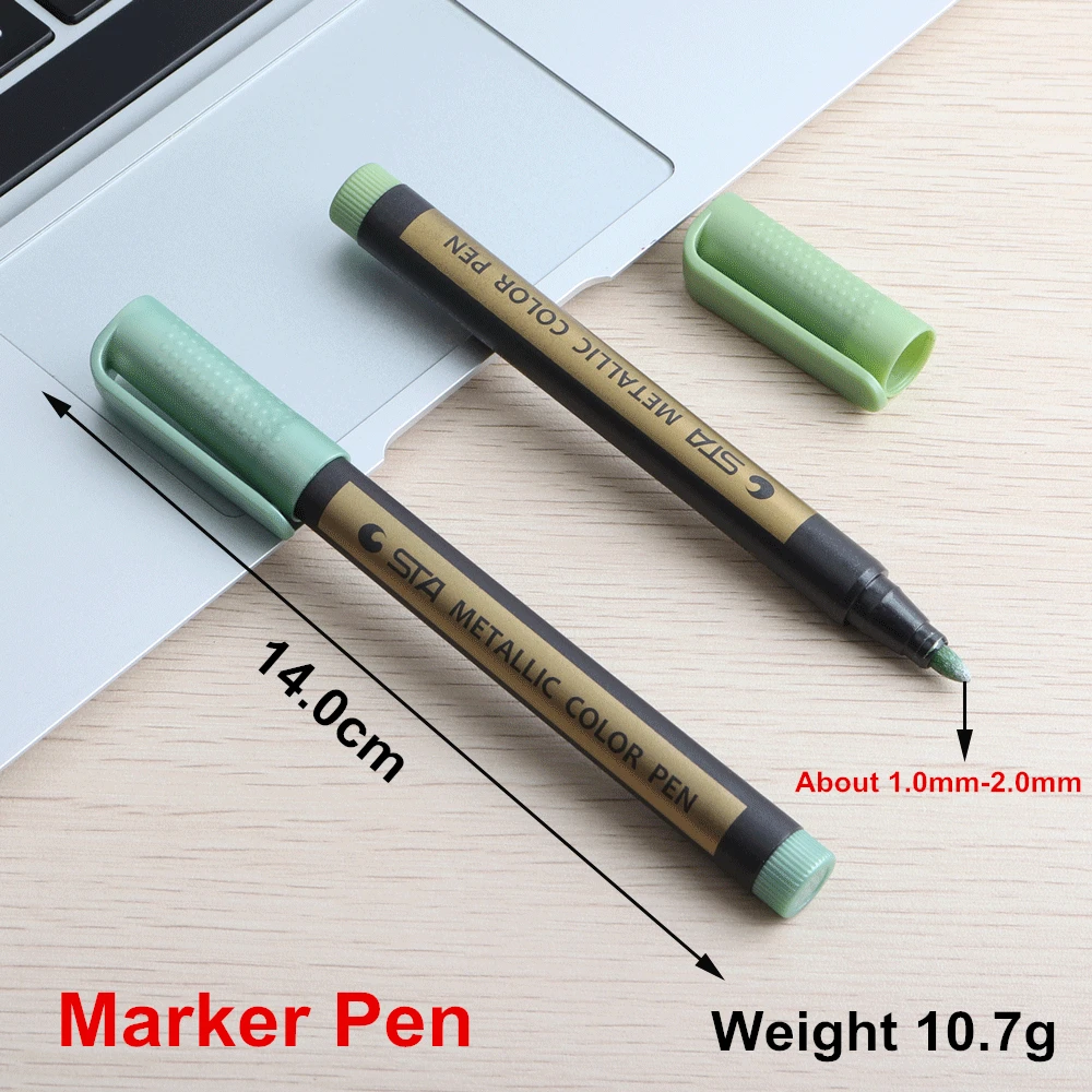 Перманентные маркер-краски металлического цвета 1 шт. подарок на день рождения