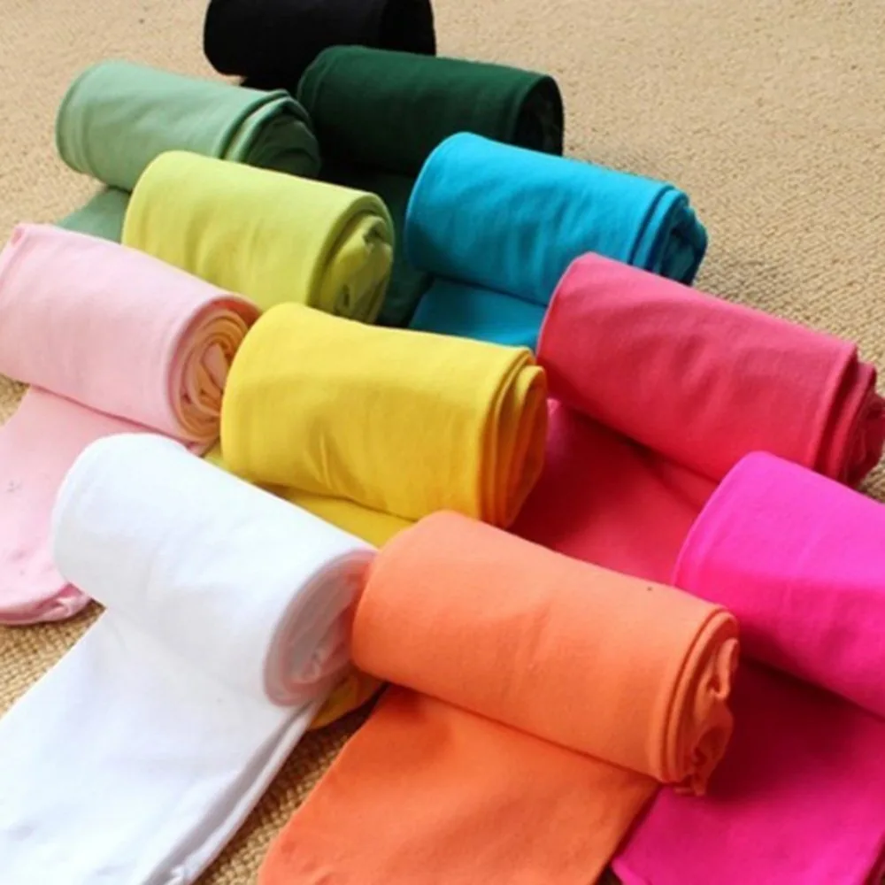 7 цветов однотонные классические обтягивающие От 5 до 10 лет для маленьких девочек