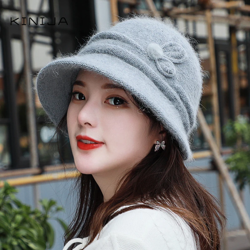 Высококачественная женская зимняя теплая универсальная вязаная шапка из