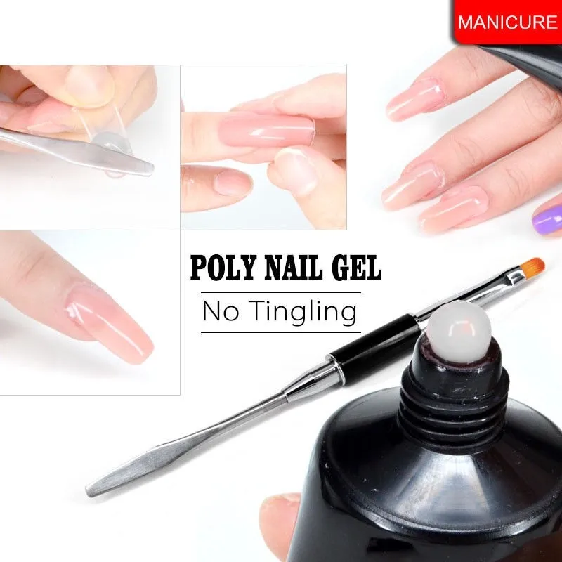 

1Pc Dual-end Gel Brush and Slice Builder Acrylic UV Nail Art Tools Painting Pen DIY Nail Tips Extension Manicure Spatula Stick