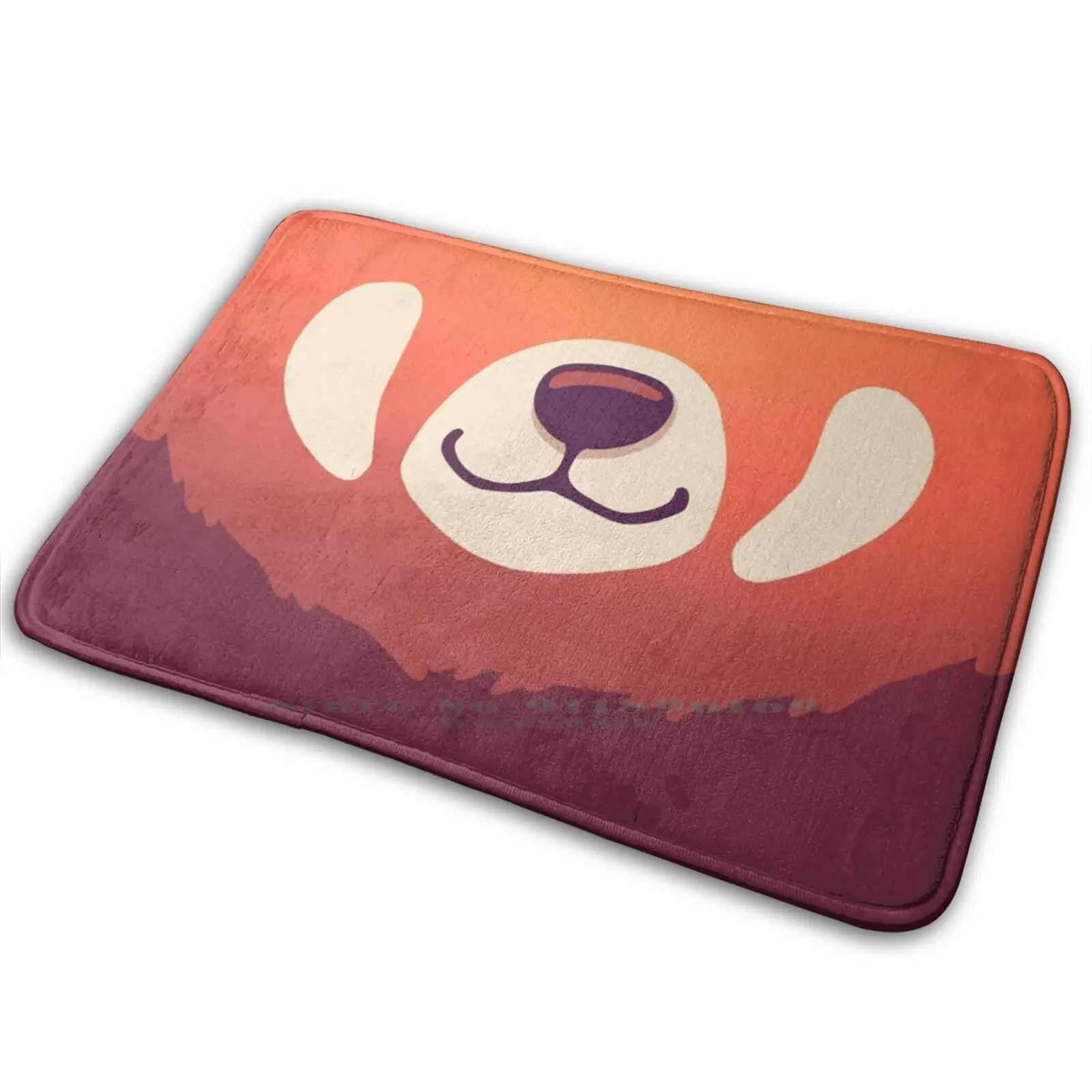 Маска коврик с красной пандой Противоскользящий для входной двери в спальню