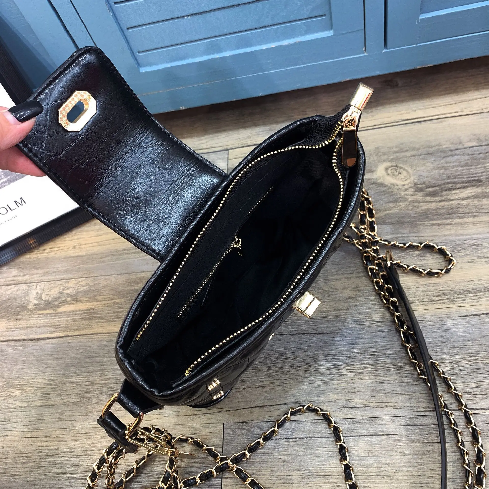 Новая женская сумка хобо в Корейском стиле с цепочкой дизайнерская Роскошная