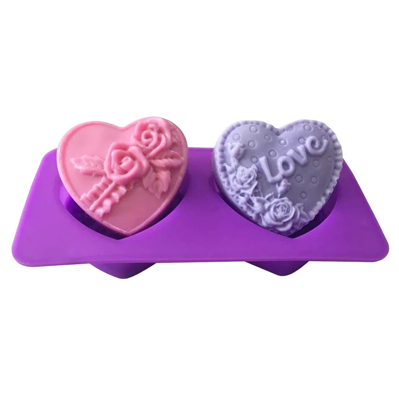 3D Diy силиконовая форма для мыла ручная работа в форме сердца цветка любовь печать