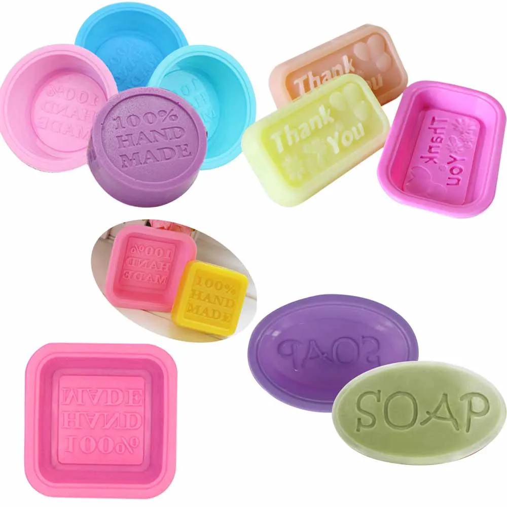 

Square Round Multifunctional Handmade Soap Molds For Soap Making Silicone Soap Mold DIY Cupcake Baking Pan Molds Making Supplies