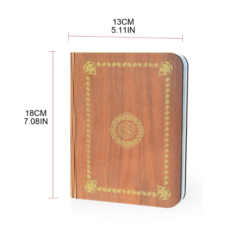 

Bluetooth Quran Speaker Remote Control Folding LED Book Lamp Azan Colorful Light