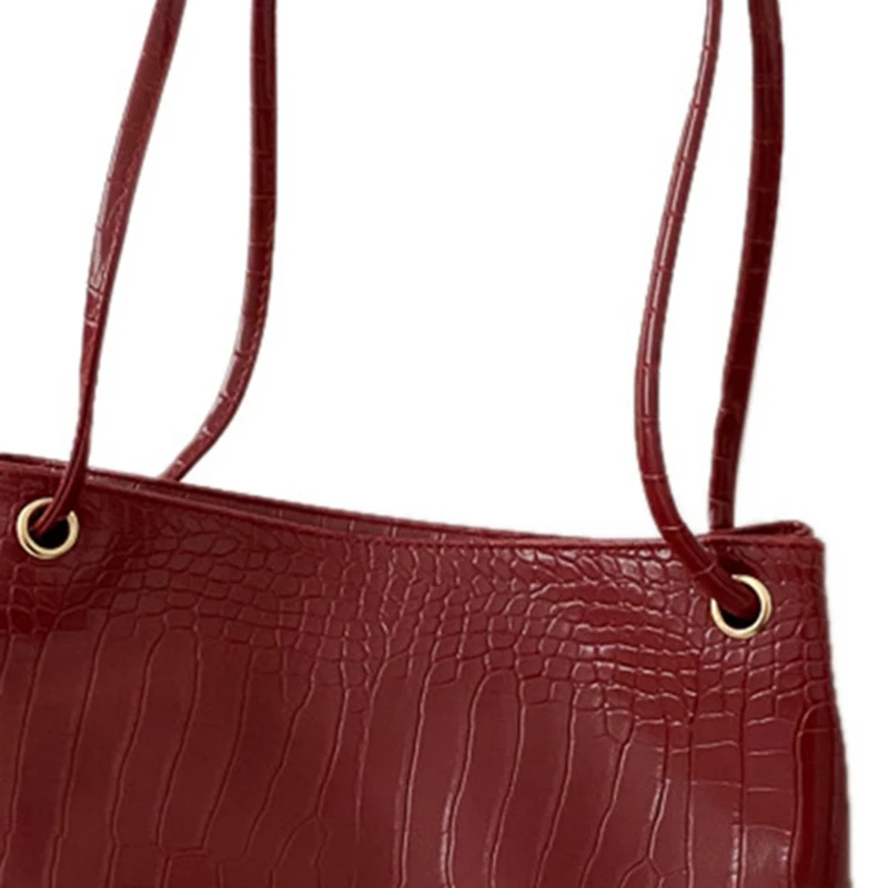 

Fashion Crocodile Pattern Women's Shoulder Bag Luxury Retro Messenger Bag Large Capacity Handbag Shopping Bag