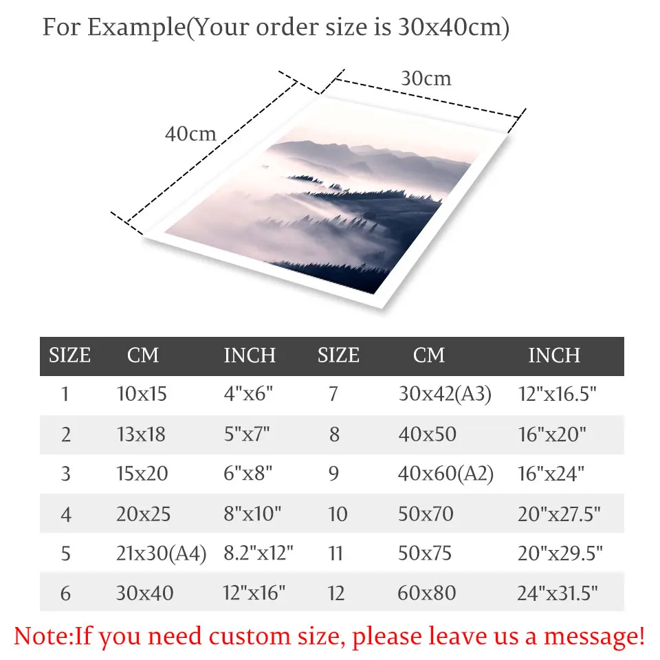Лес горы Пейзаж Плакат Sunrise Холст Картина Фотографии стены искусства фотографии