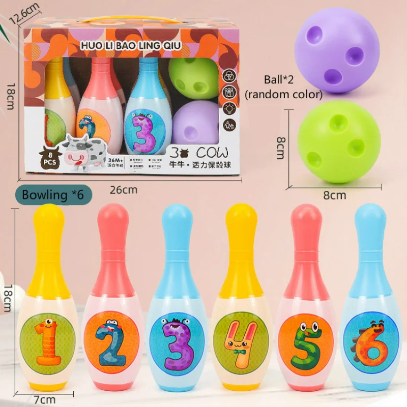 

Bowling Toy Kids Bowling Set Sports Game Educational Early Learning Toy Pretend Toy Indoor Outdoor Family Funny Game Baby Kids