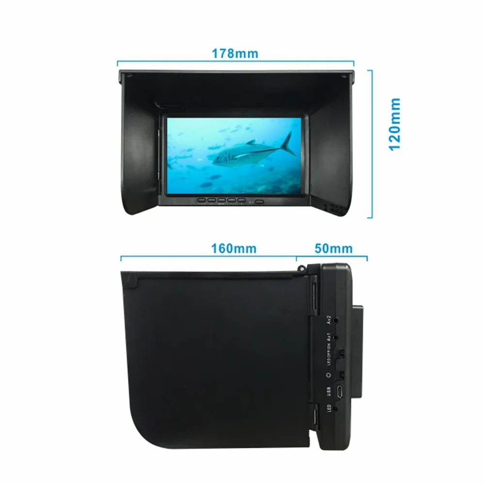 

Аксессуар для эхолота, 180 °, дисплей камеры для рыбалки, водонепроницаемый