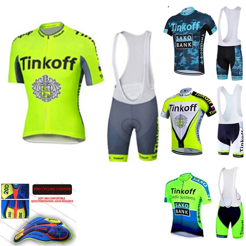 Комплект одежды для велоспорта SaxoBank Tinkoff футболка с коротким рукавом цвет в