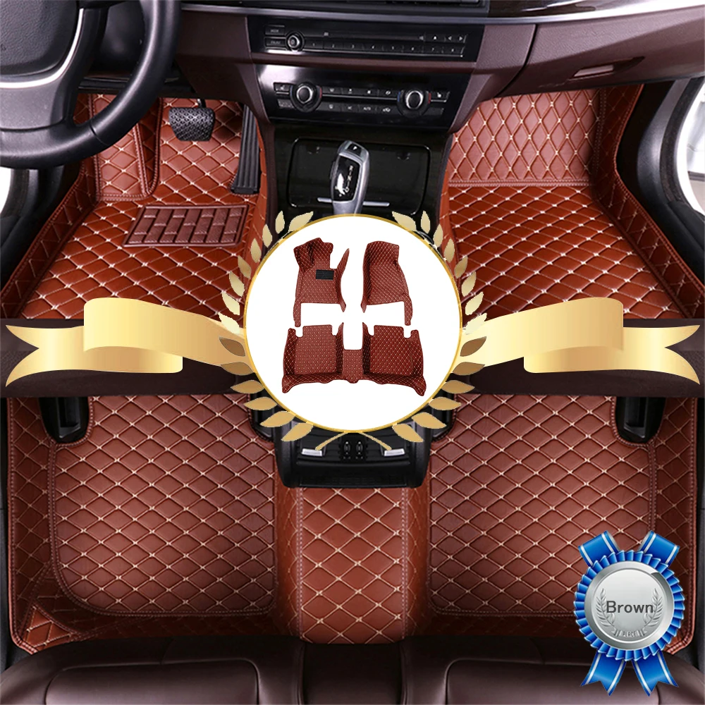 

leather Car Floor Mats Floor For HYUNDAI Solaris Ⅰ Sd/Hb 2010 2011 2012 2013 2014 Custom Auto Foot Pads Automobile Carpet Cover