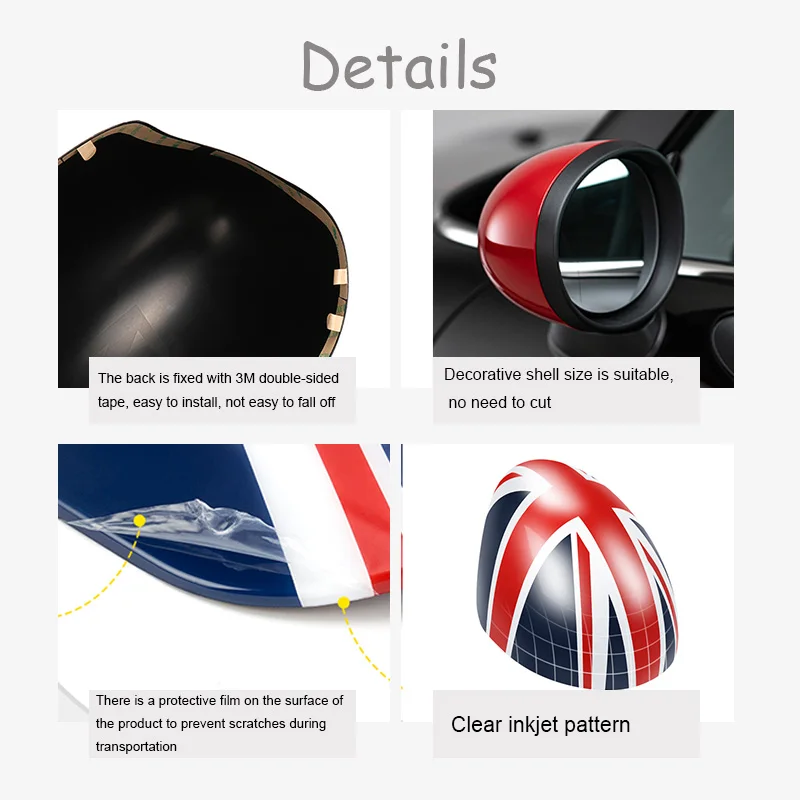 Наклейки на зеркало заднего вида для Mini Cooper S Clubman Countryman Paceman R55 R56 R57 R58 R59 R60 R61 2 шт. |
