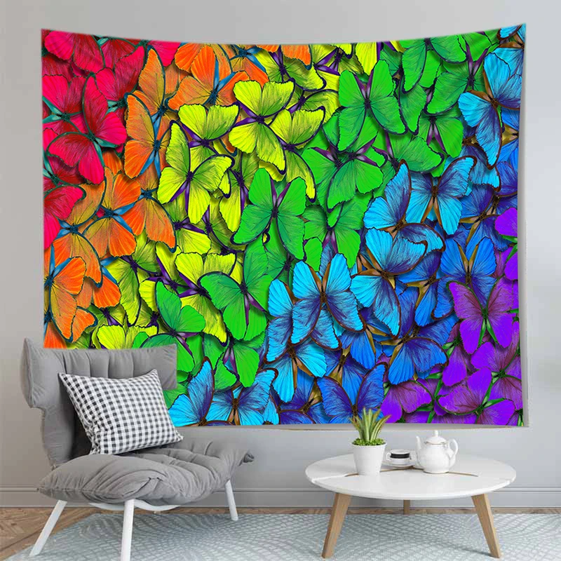 

Butterfly Pattern Tapestry Wall Hanging Polyester Home Bedroom