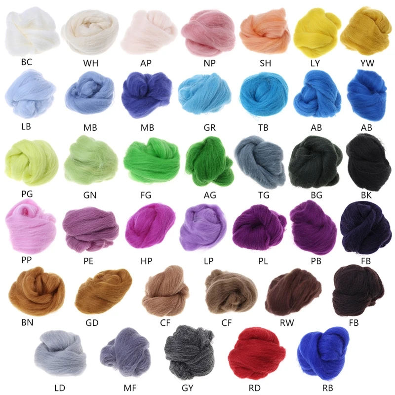

Fashion Wool Corriedale Needlefelting Top Roving Dyed Spinning Wet Felting Fiber