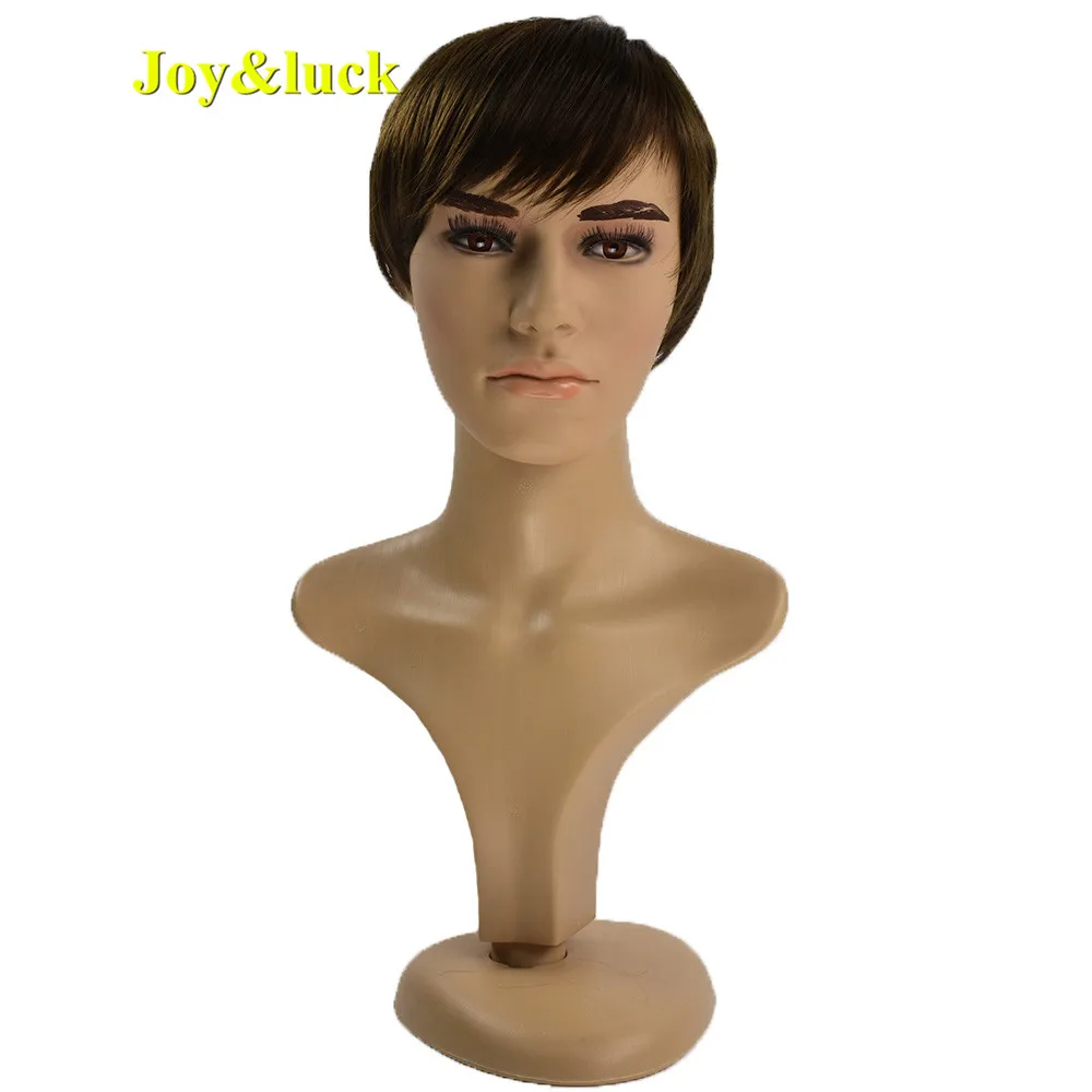 Модный крутой 6 дюймовый короткий парик Joy & luck натуральный прямой коричневого