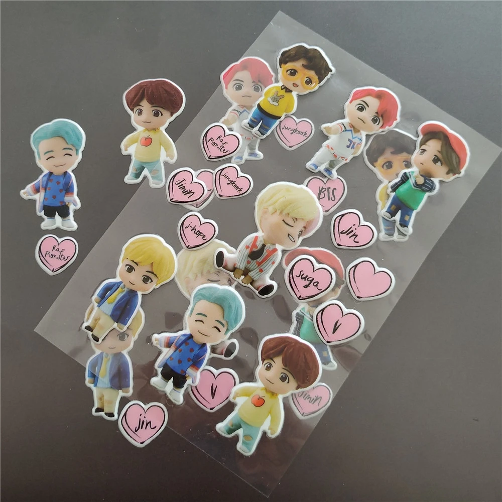

Kpop Bangtan Boys Stickers Doll bubble sticker HOUSE OF Bangtan Boys Mobile phone stickers refrigerator stickers