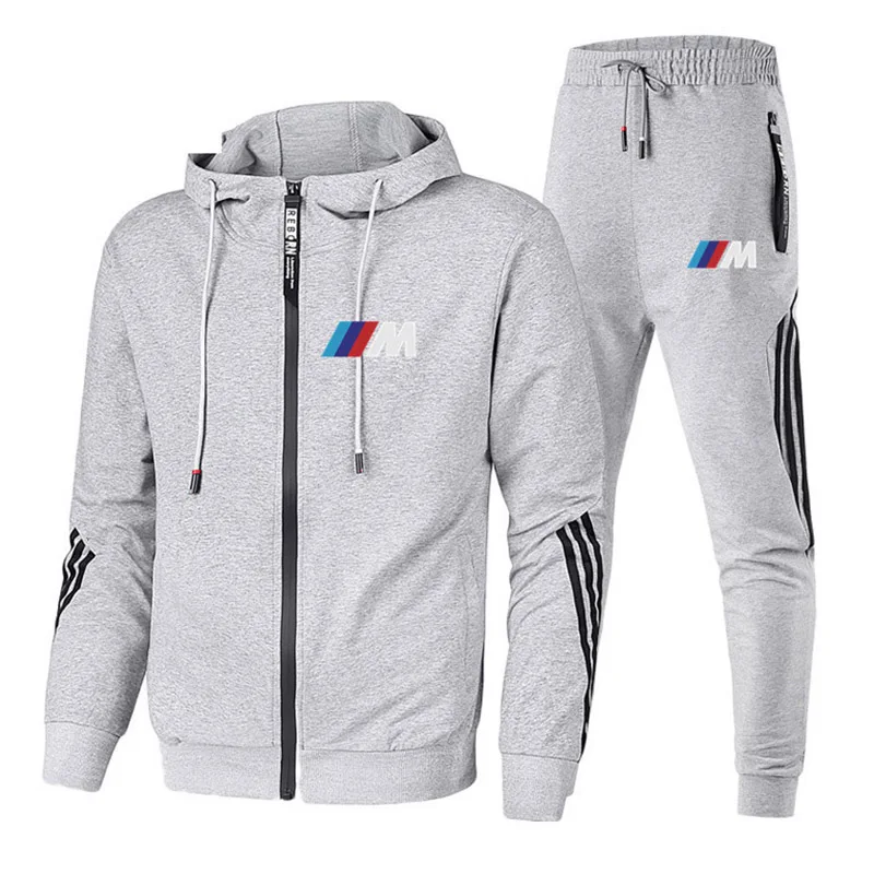 

Men's Casual Suit Winter 2021 Sportswear Zip Hoodie and Pants 2 pieces Men's Sportswear Suit
