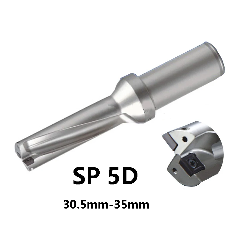 

Сверло с индексируемыми пластинами SP 5D U сверло с неглубоким отверстием 30,5 мм-35 мм Использование карбидных вставок SPMG быстрое сверление CNC в...