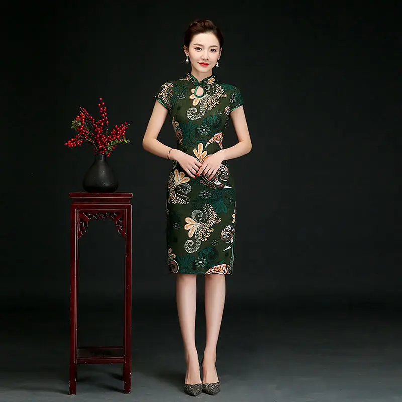 Китайское платье для женщин элегантные новости Qipao Vestidos вечерние свадебные