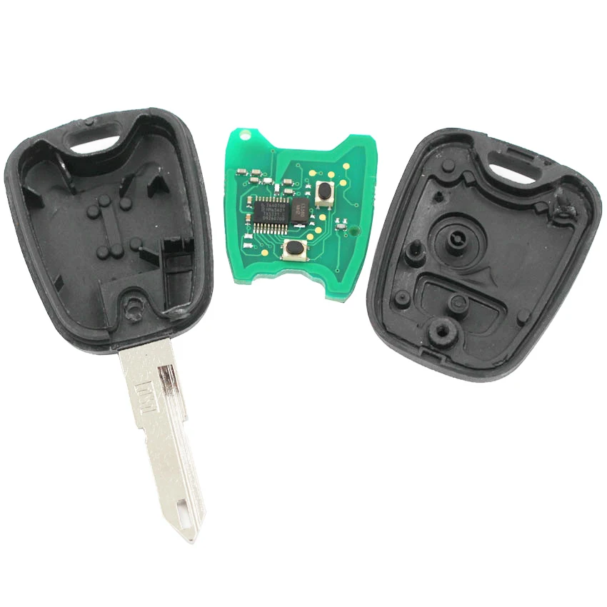Транспондер дистанционного ключа Fob 2 кнопки 433 МГц с чипом ID46 + Uncut Blade для Peugeot