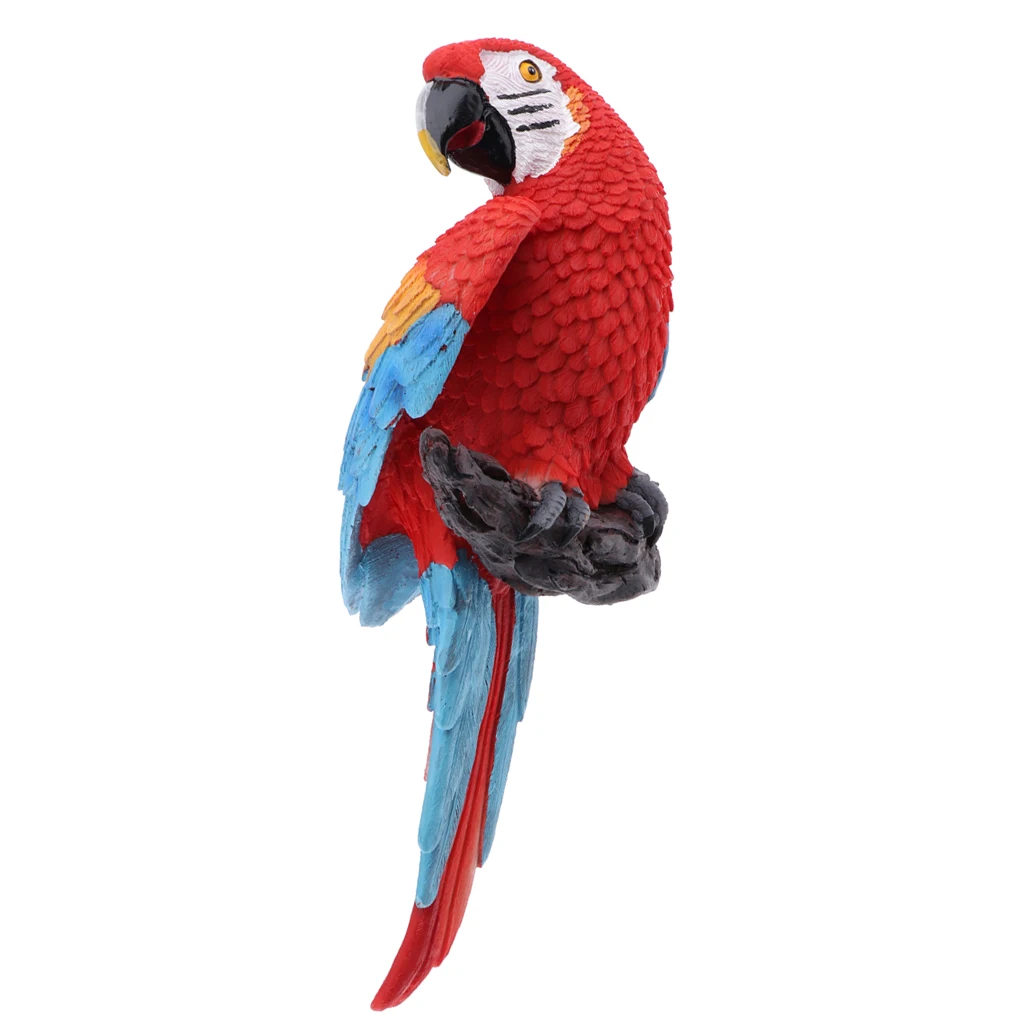 Parrot Statue Sculpture Standing on branches for Patio Garden Lawn and Nature Lovers Tropical Bird Collectors Gift | Дом и сад