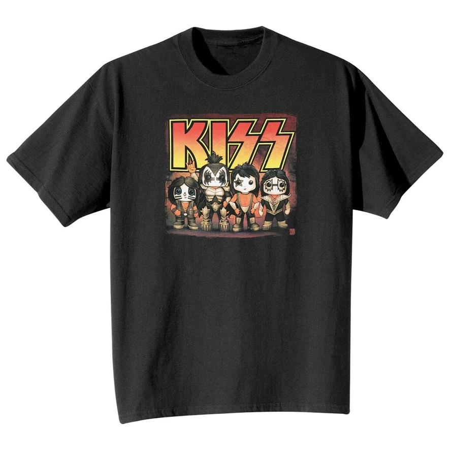 Получить вниз Art Men'S Chibi Kiss Футболка-милая большая повязка на голову черная
