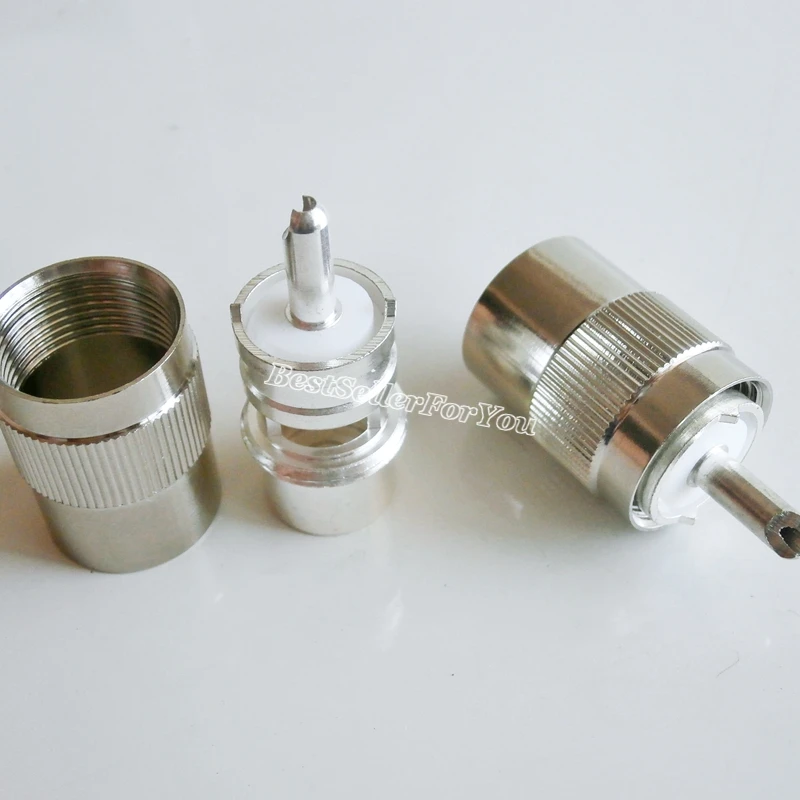 UHF штекер PL259 SO239 SO-239 разъем паяльная чаша для кабеля RG58 RG142 RG223 RG400 LMR195 50-3 латунный RF