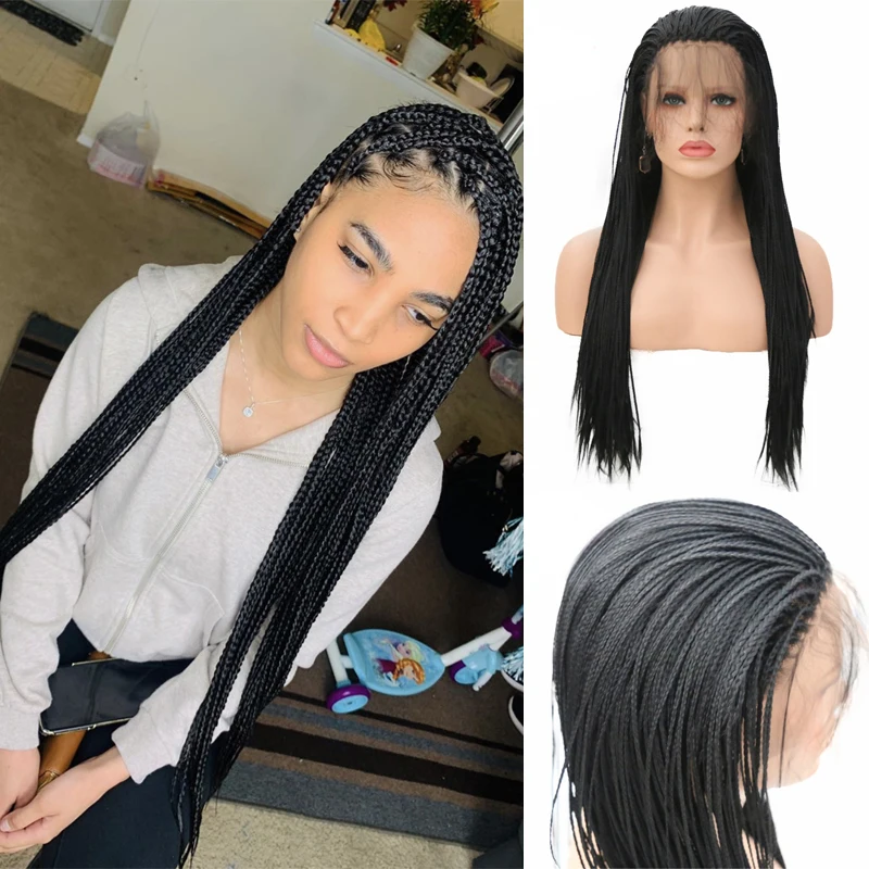 Харизма длинная коробка плетеные искусственные кружевные передние парики