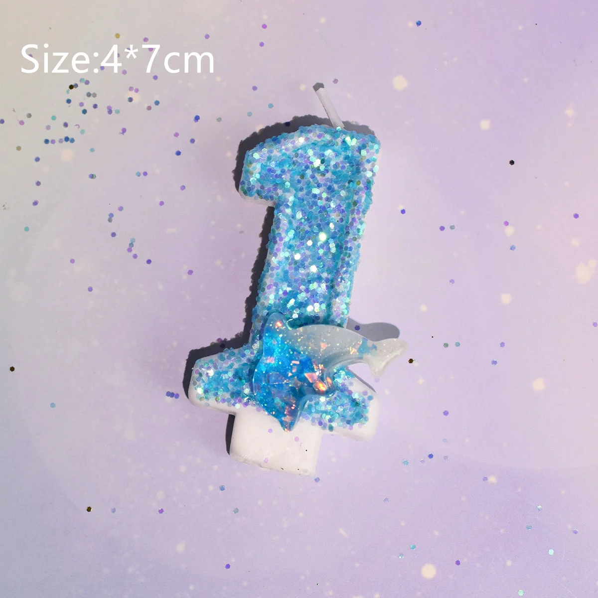 Синяя Свеча для торта Топпер дельфин морские животные форма детский день